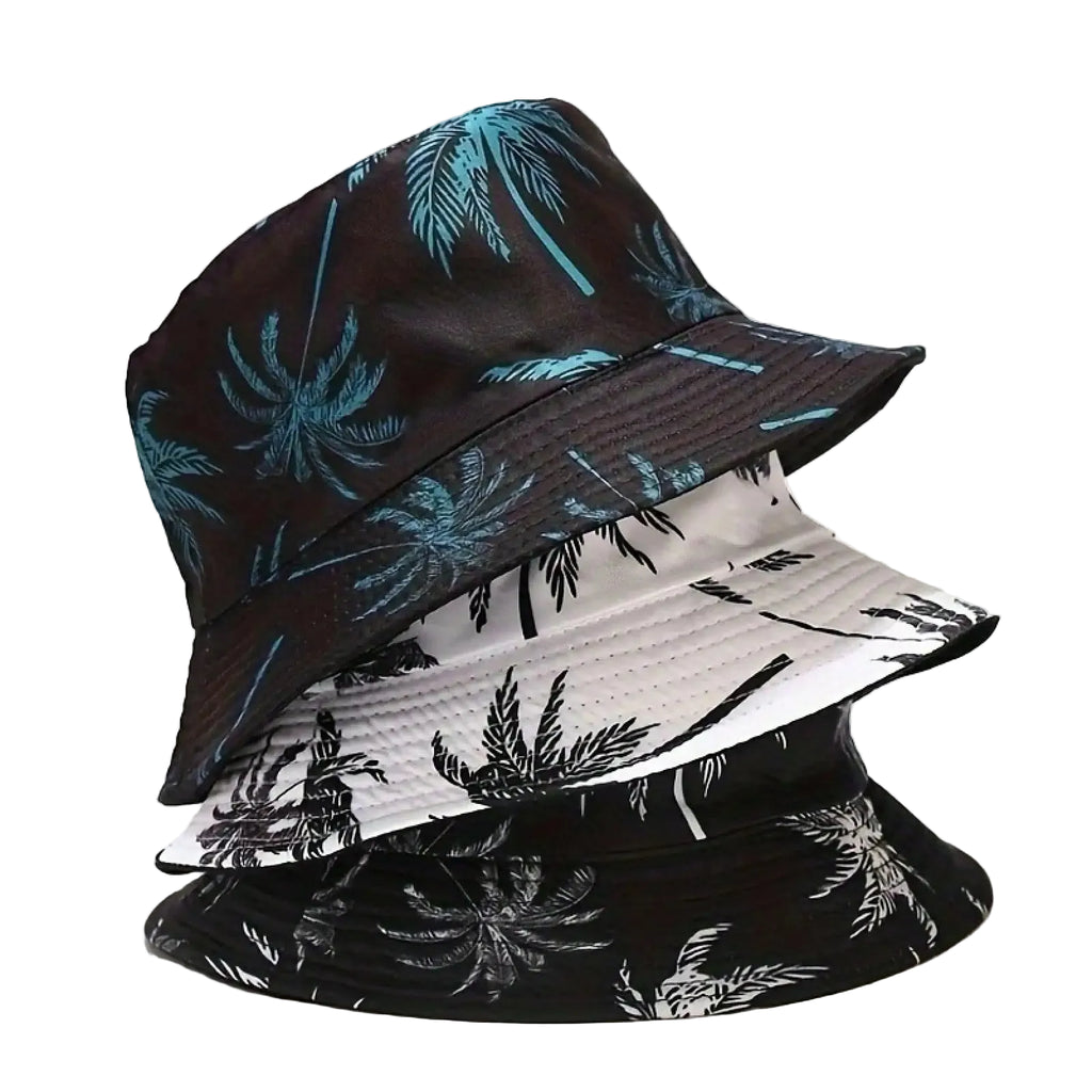 Unisex Tropical Print Bucket Hat for Casual Beach Travel and Everyday Outdoor Adventures