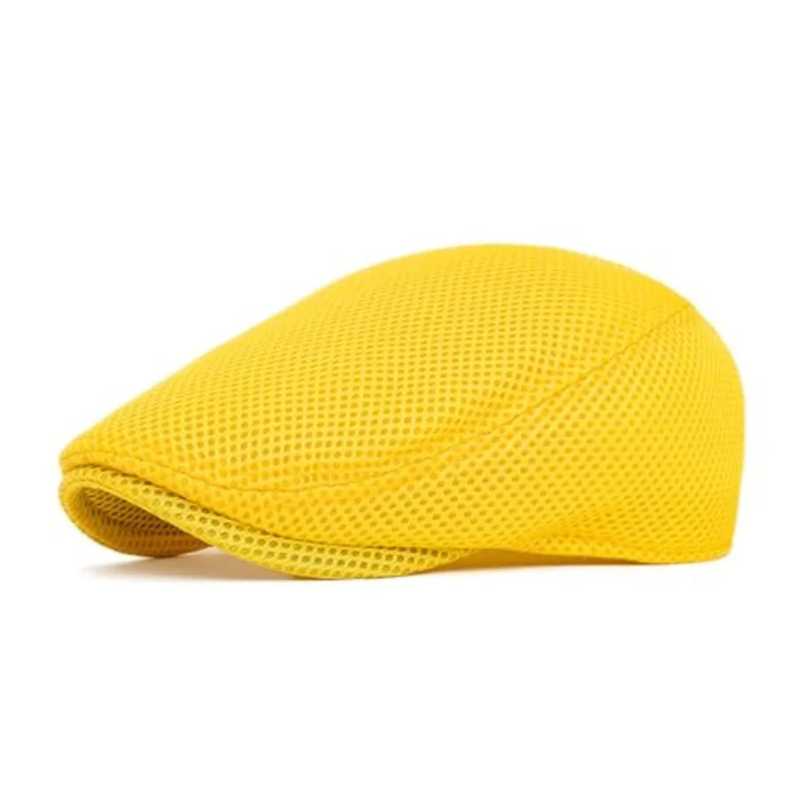 Breathable Mesh Ivy Flat Cap Cotton Casual Vintage Driving Streetwear Hat