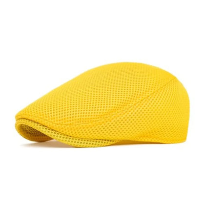 Breathable Mesh Ivy Flat Cap Cotton Casual Vintage Driving Streetwear Hat