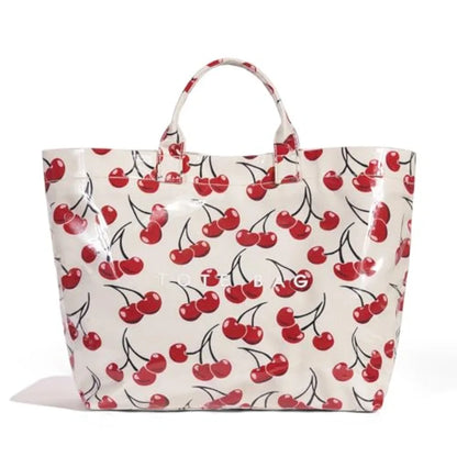 Oversized Waterproof Tote Bag with Animal Inspired Pattern Beach Carryall