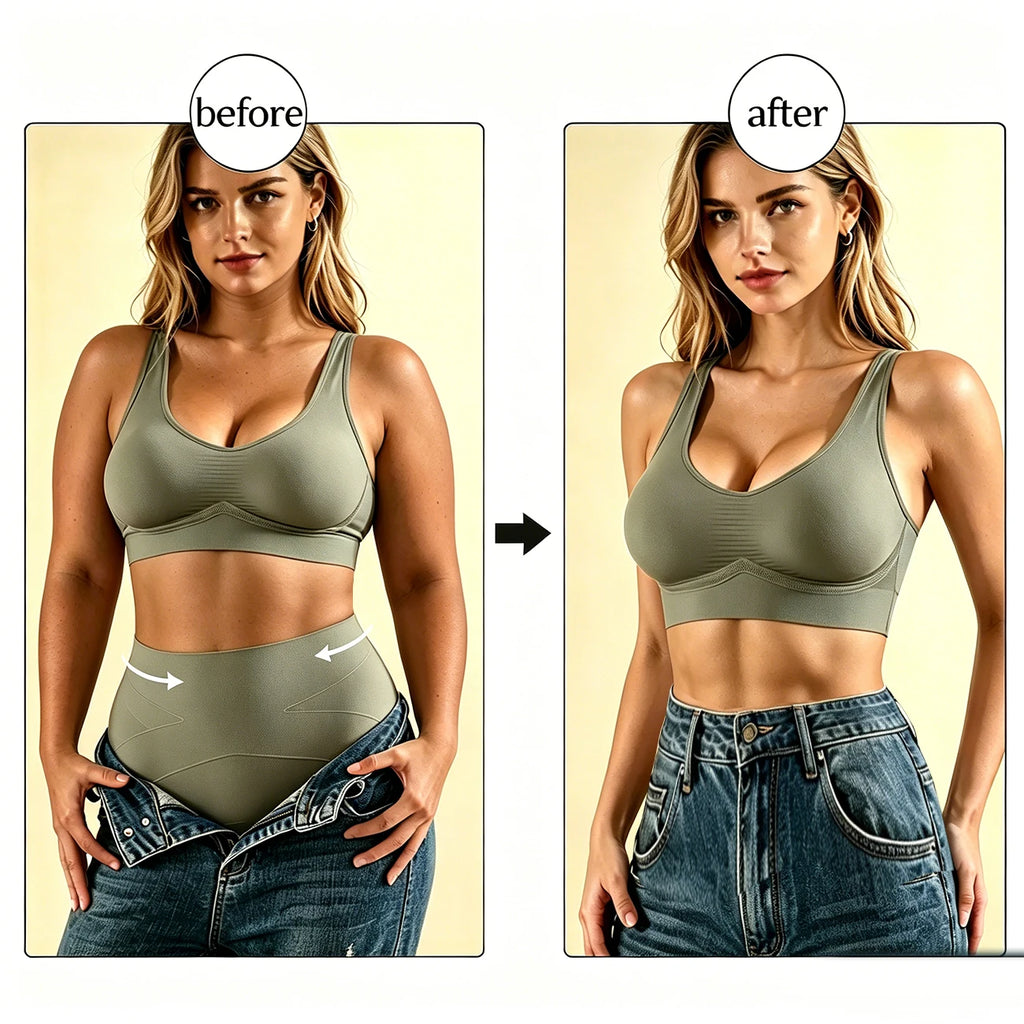 5-Piece Women’s High-Waisted Seamless Shaping Briefs Set with Smooth Finish, Stretch Construction and Assorted Neutral Colors
