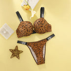 Statement Crystal Strap Push-Up Bra and Matching Embellished Thong Set