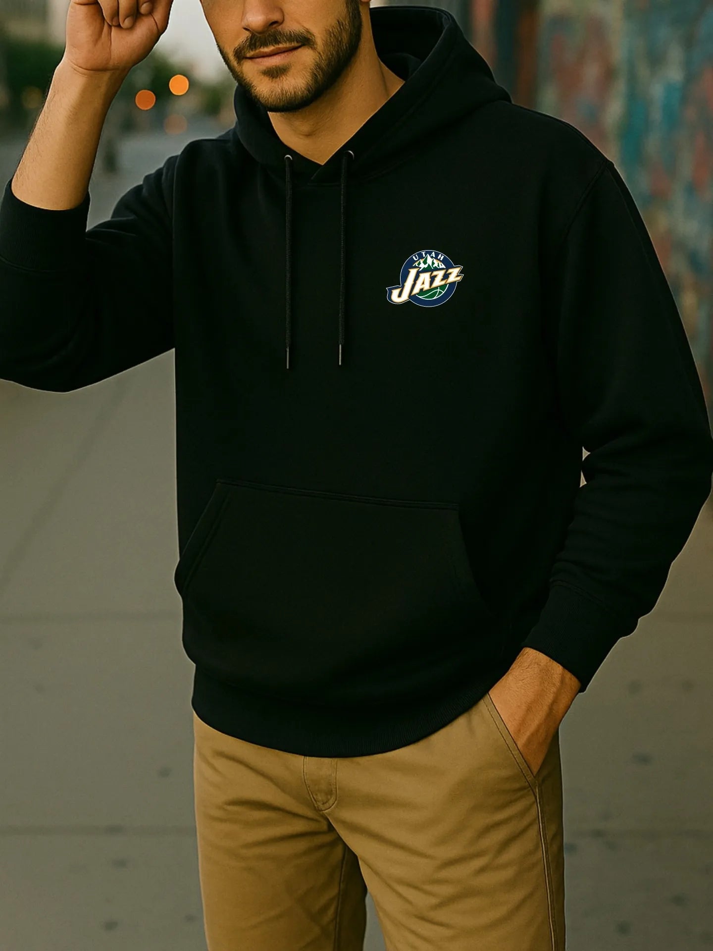 Retro Sports Inspired Graphic Fleece Hoodie for Modern Streetwear Styling