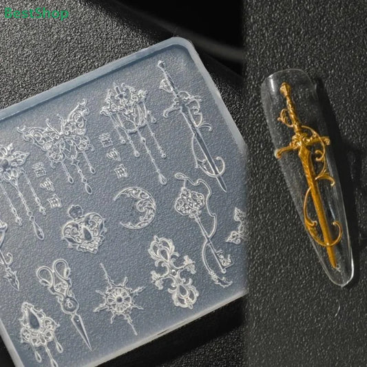 Gothic Symbol Nail Art Charms Set for Alternative Manicure Creations