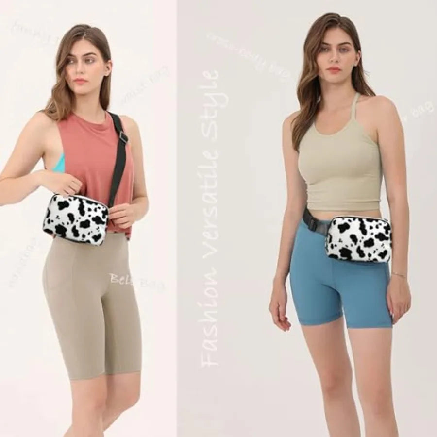 Compact Genuine Leather Belt Bag with Adjustable Strap Crossbody Carry Design