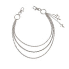 Layered Star Charm Waist Chain for Gothic Punk and Y2K Styling