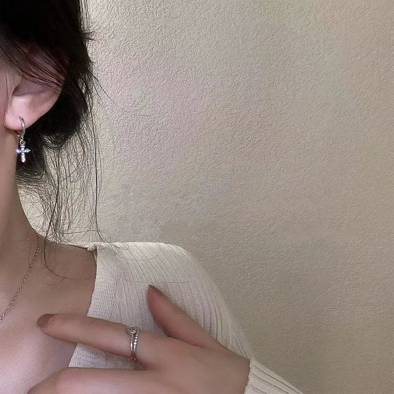 Cross Stud Earrings Gothic Grunge Alternative Fashion Jewelry Set