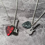 Guitar Pick Pendant Necklace for Punk Grunge and Alternative Streetwear Looks