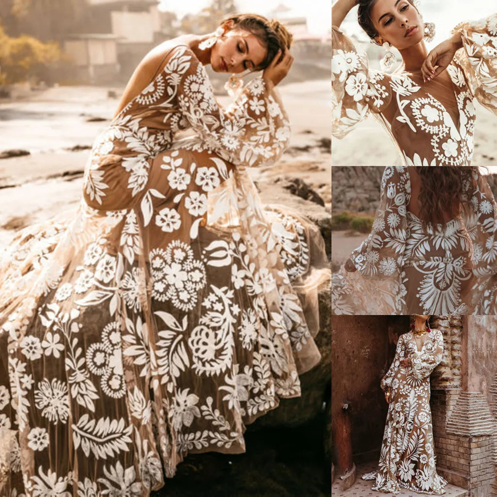 Ornate Embroidered Gothic Luxe Alternative Evening Gown