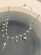 Star Charm Layered Necklace for Gothic Y2K and Alternative Fashion Looks
