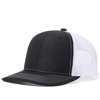 Unisex Breathable Trucker Baseball Cap with Mesh Back for Casual Outdoor Everyday Wear
