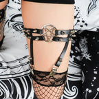 Pentagram Thigh Harness Garter Gothic Punk Alternative Statement Leg Accessory