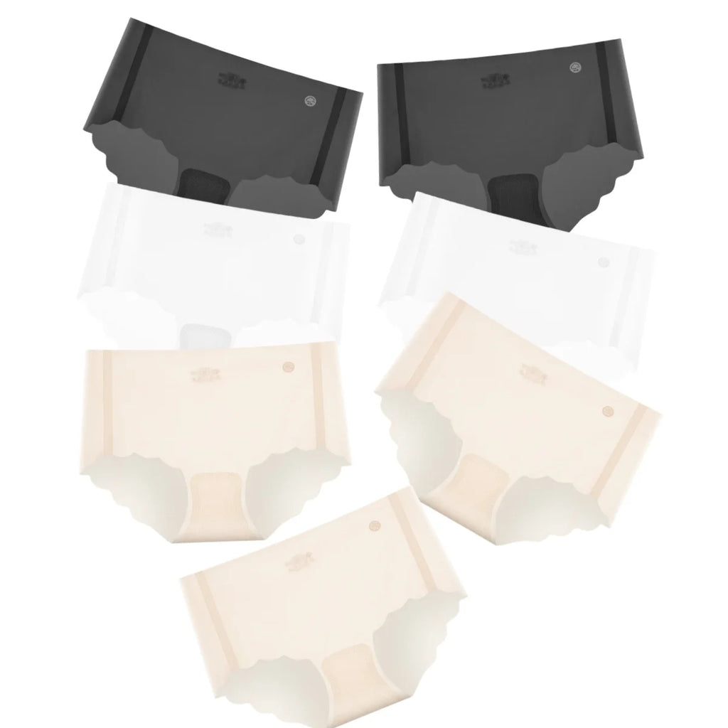 Seven-Piece Ultra-Thin Seamless Low-Rise Brief Set in Pastel Tones