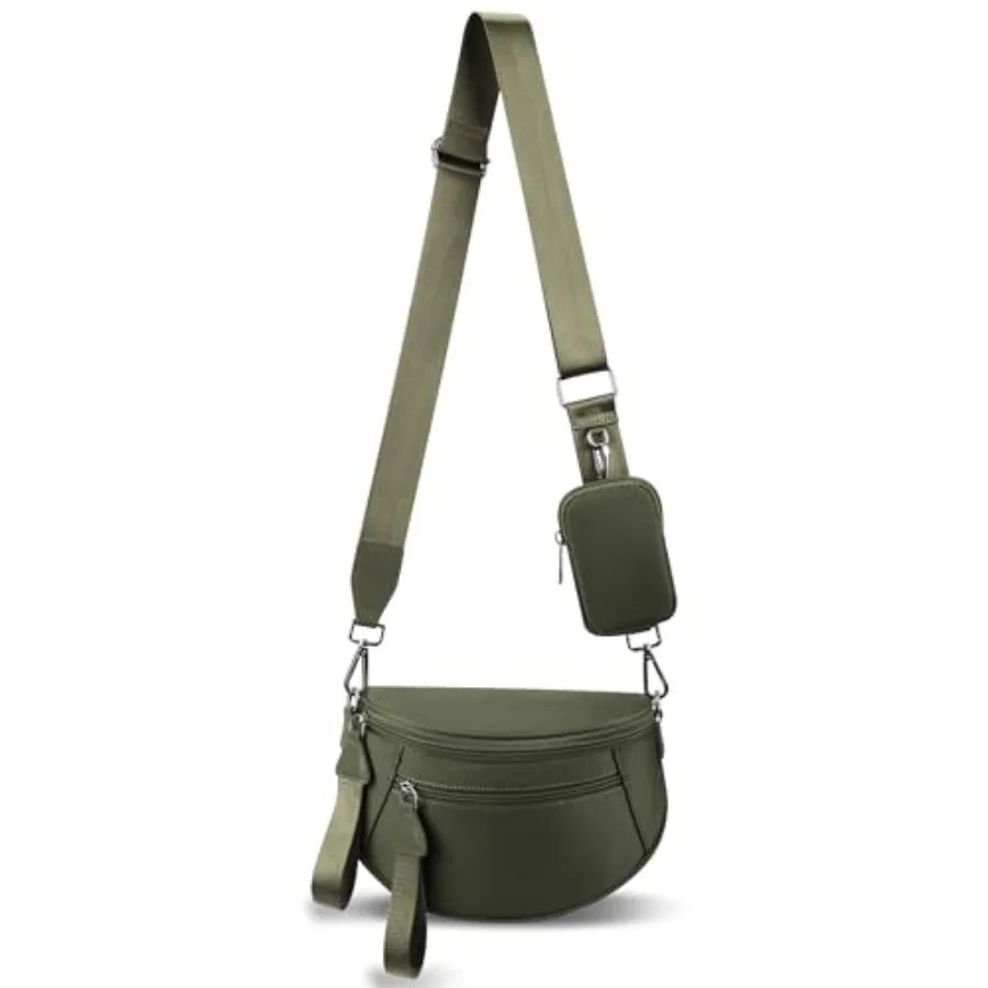 Checkered Crossbody Belt Bag with Adjustable Strap Everyday Travel Design