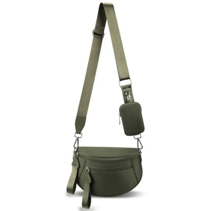 Checkered Crossbody Belt Bag with Adjustable Strap Everyday Travel Design