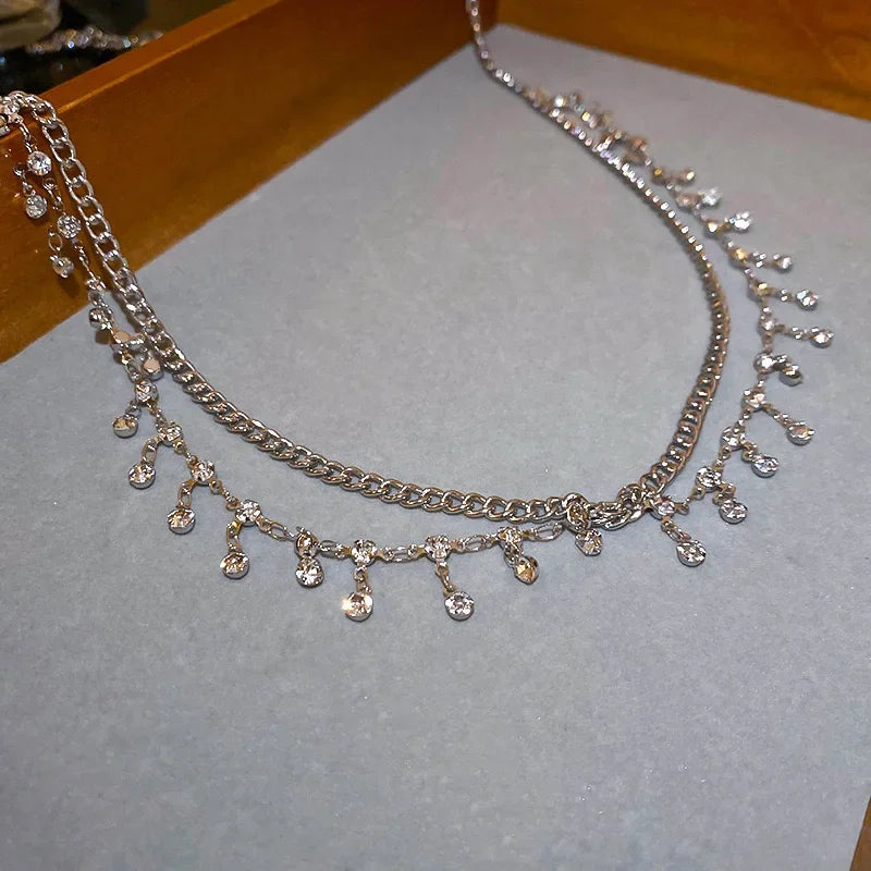 Rhinestone Tassel Waist Chain for Y2K Festival and Statement Fashion Styling
