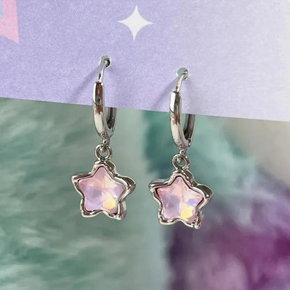 Celestial Star Drop Earrings for Fairy Grunge and Y2K Fashion