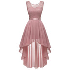 Elegant High-Low Gothic Dress with Anime-Inspired Evening Fashion Style