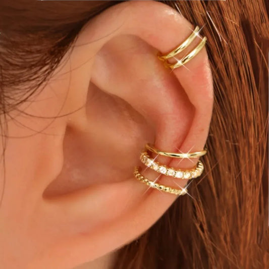 Minimalist Multi Band Ear Cuff for Modern Alternative Fashion Looks
