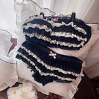 Playful Tiered Ruffle Wire-Free Bralette and Panty Set