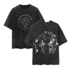 Anime Cyber Mecha Graphic Vintage Washed Oversized Streetwear Cotton Tee