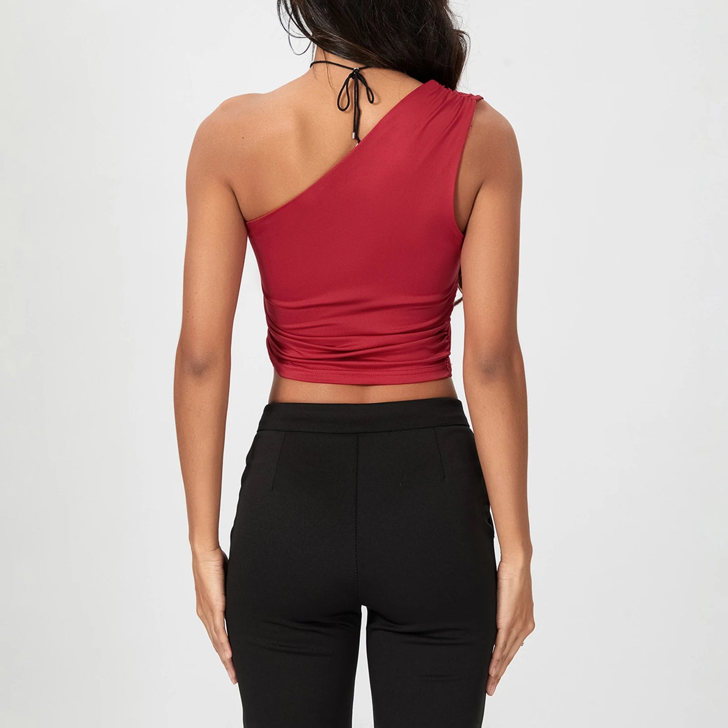 One-Shoulder Tank Top with Relaxed Fit Contemporary Casual Streetwear Style