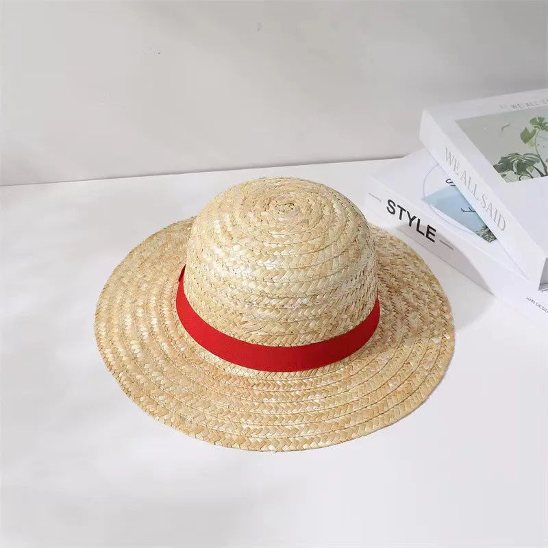 Kids Woven Straw Flat Brim Sun Hat for Summer Outdoor Casual Everyday Adventures