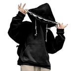 Kawaii Anime Shark Hoodie with Manga-Inspired Oversized Streetwear Design