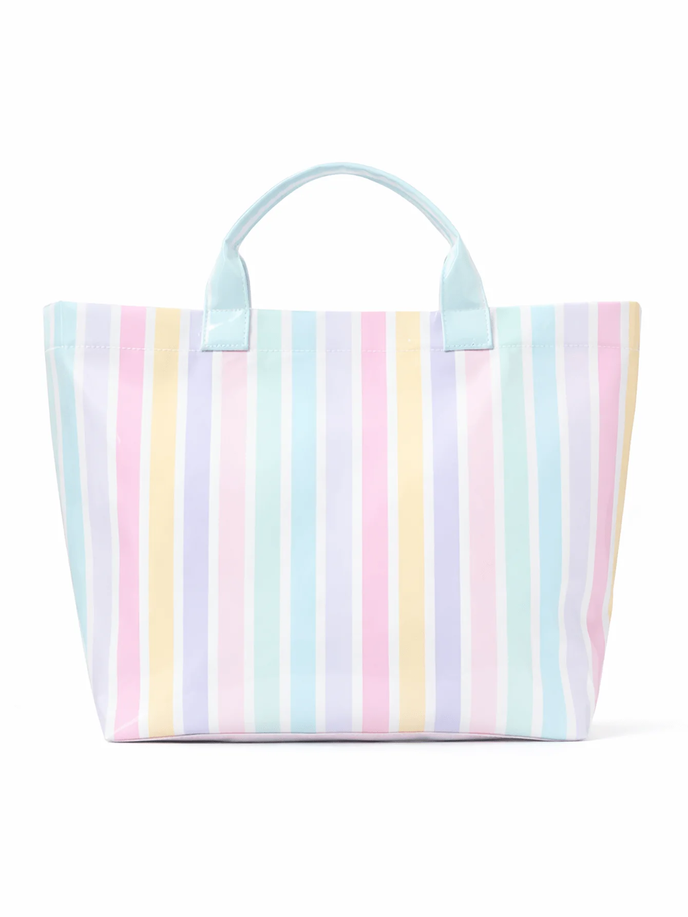 Striped Waterproof Tote Bag with Large Capacity Beach and Travel Design