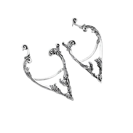Dark Elf Ear Cuff Statement Earring for Gothic Alternative Fashion Styling