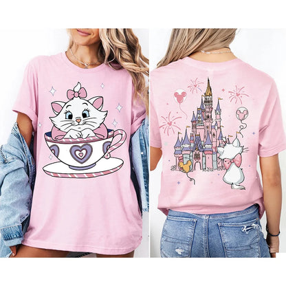 Princess Cat Anime Graphic Soft Cotton Kawaii Casual T-Shirt