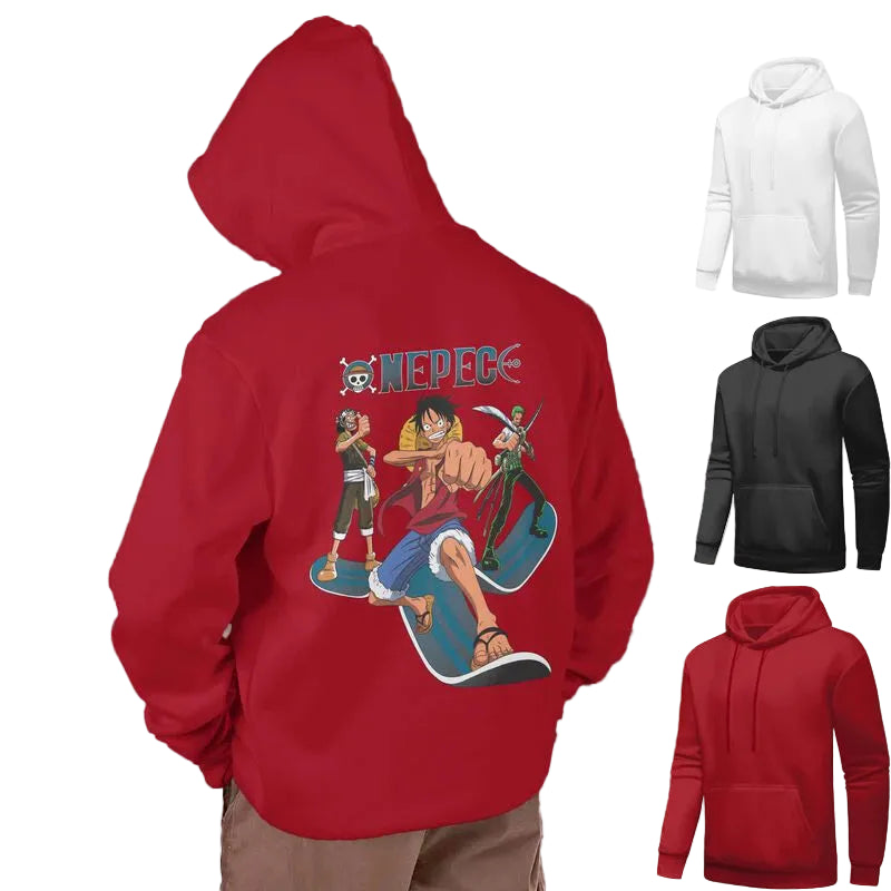 Retro Anime Streetwear Hoodie with Vintage Manga Graphic Artwork