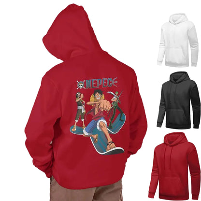 Retro Anime Streetwear Hoodie with Vintage Manga Graphic Artwork