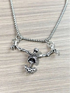 Skeleton Archer Pendant Necklace for Gothic Punk and Alternative Fashion