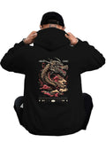 Anime-Inspired Dragon Artwork Oversized Hoodie with Japanese Streetwear Style
