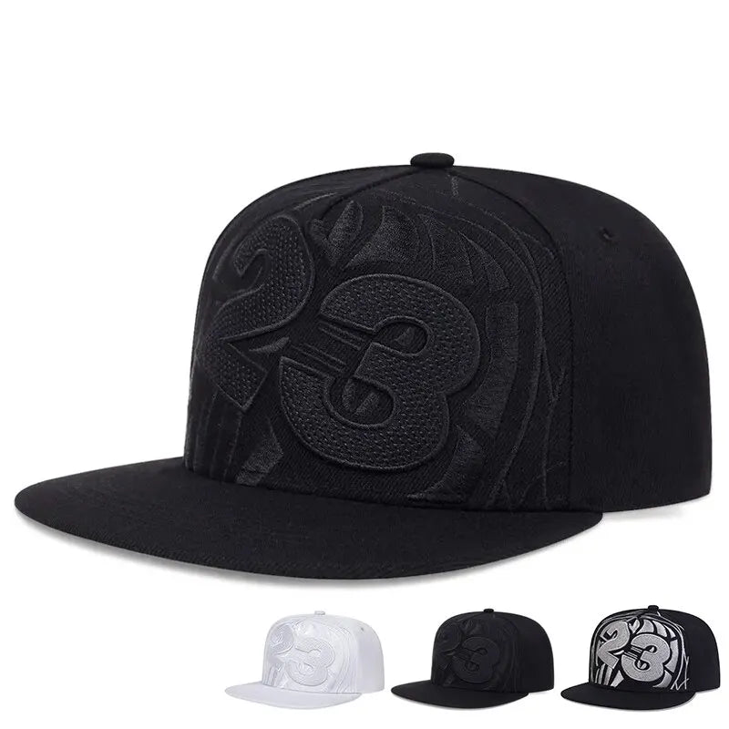 Embroidered Flat Brim Snapback Cap Adjustable Streetwear Hip Hop Baseball Fashion Hat