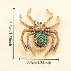 Baroque Gothic Spider Brooch Pin with Intricate Statement Insect Design Accent