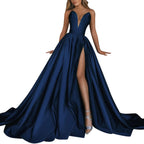 Dramatic High Slit Formal Alternative Fashion Ball Gown Dress
