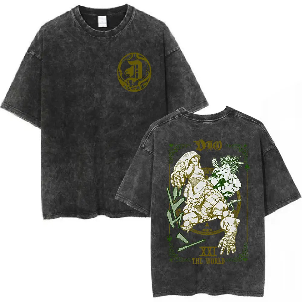 Japanese Gothic Floral Oversized Vintage Streetwear Graphic T-Shirt