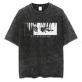 Minimal Manga Eye Graphic Oversized Washed Cotton Streetwear T-Shirt