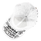 Abstract Graphic Print Adjustable Baseball Cap for Contemporary Streetwear Everyday Casual Fashion Style