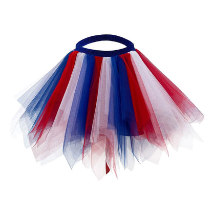 Layered Mesh Tutu Mini Skirt with Volume Pleats Festival Styling