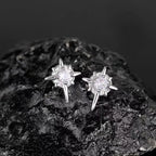 Punk Starburst Clip Earrings With Alternative Celestial Statement Design