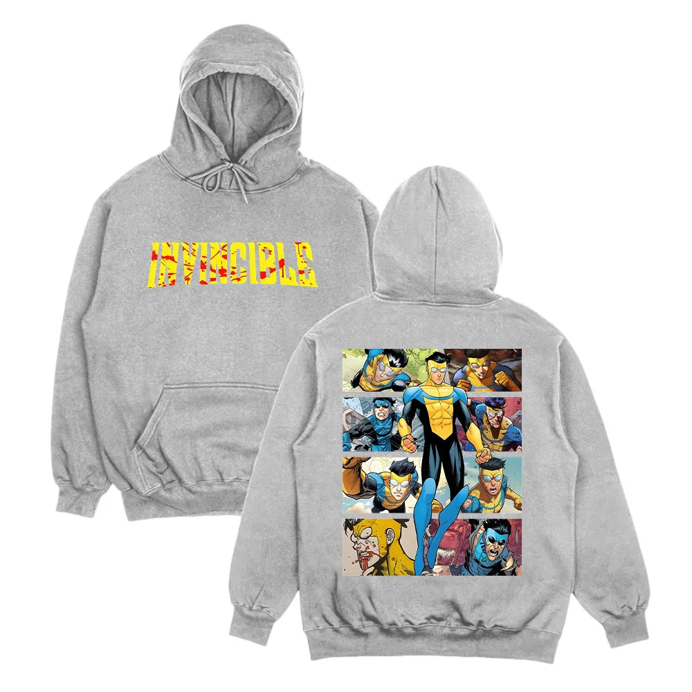 Oversized Anime Hoodie with Comic Manga Streetwear Back Design