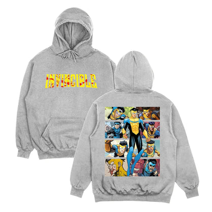 Oversized Anime Hoodie with Comic Manga Streetwear Back Design