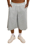 Men's Oversized Mid Length Casual Shorts with Elastic Waist and Relaxed Streetwear Fit