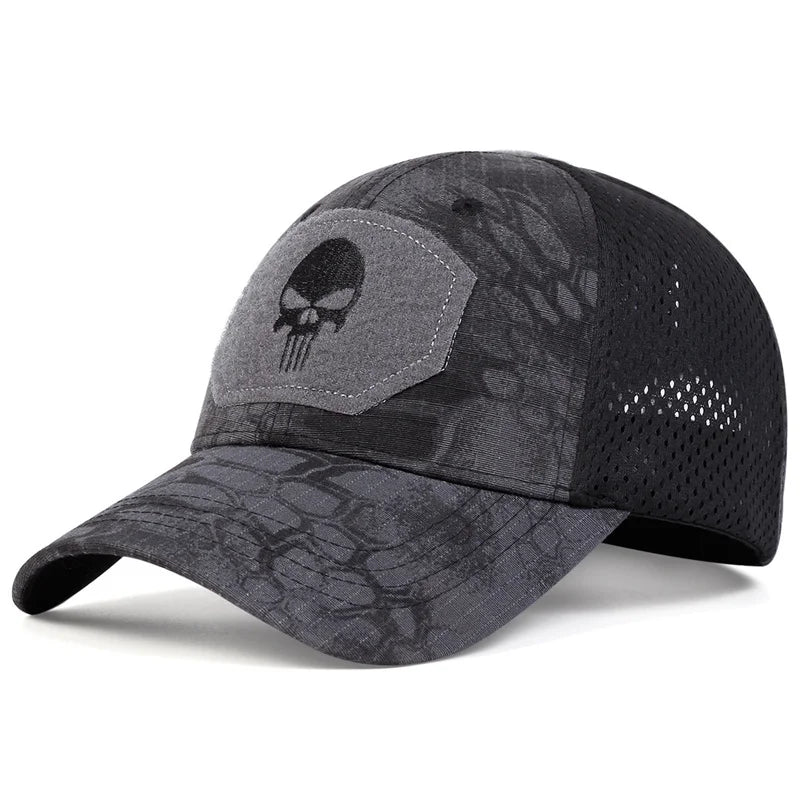 Unisex Mesh Baseball Cap with Graphic Embroidery for Outdoor Casual and Adventure Style
