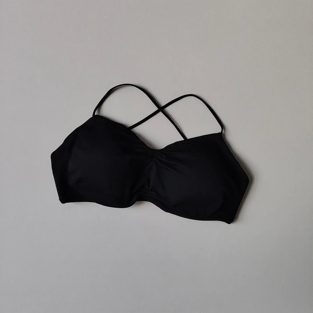 Minimalist Criss-Cross Strap Sling Bralette in Assorted Colors
