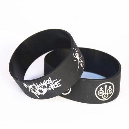 Alternative Graphic Silicone Wristband for Punk and Scene Fashion Styling