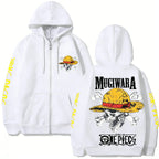 Pirate Adventure Zip Hoodie with Manga Streetwear Aesthetic